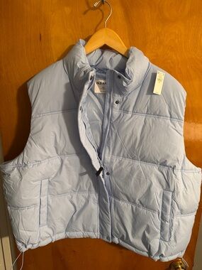 Puffer Puffer Vest Womens 2X Blue Old Navy